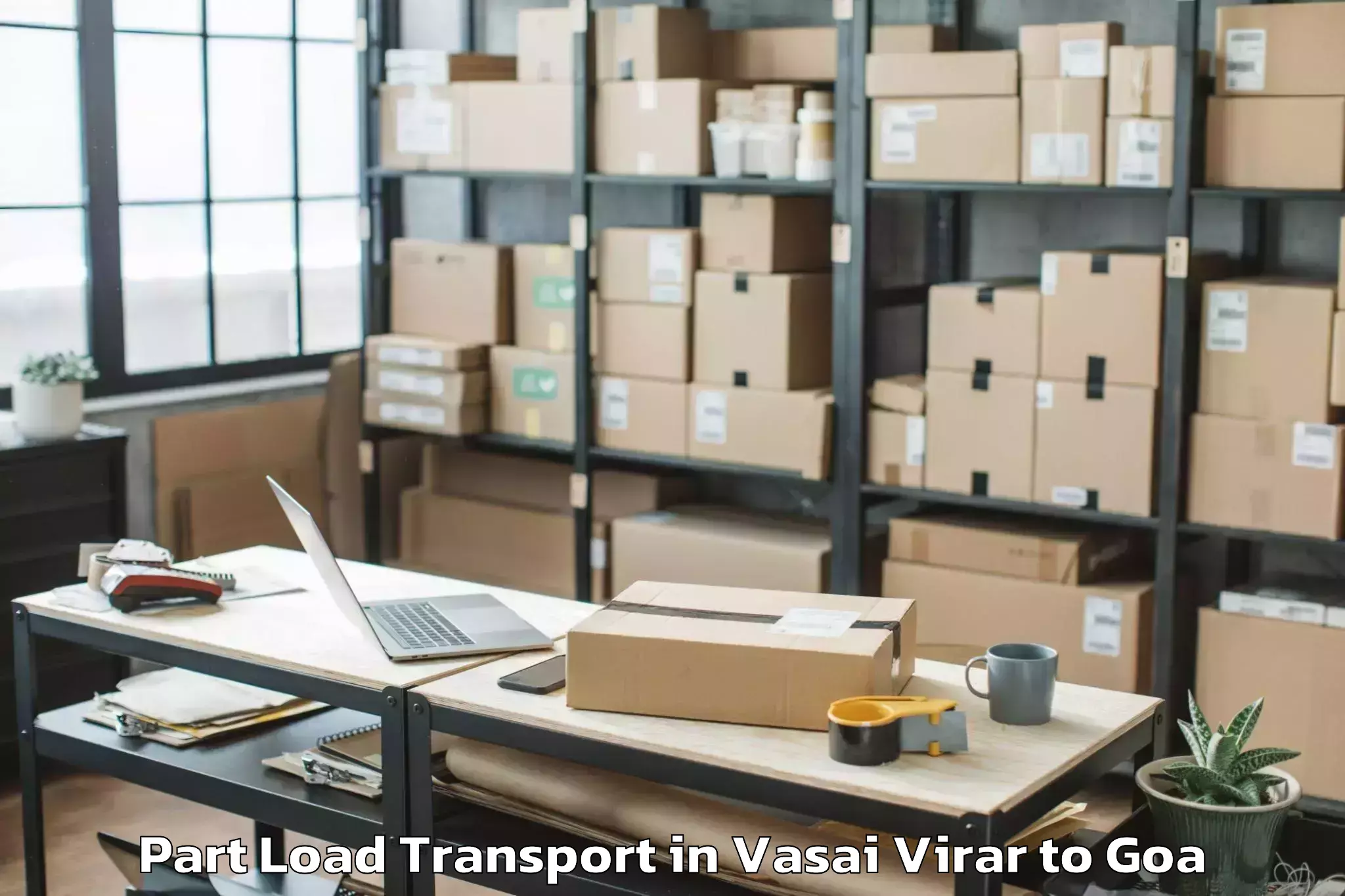 Top Vasai Virar to Morjim Part Load Transport Available